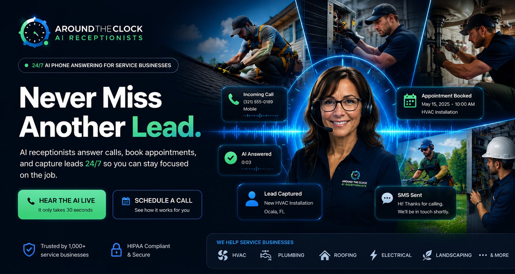 Around the Clock AI Receptionists - Never Miss Another Lead